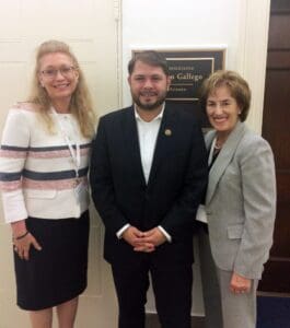 Board President Karen Ramos and Board Treasurer Zandra O’Keefe with Congressman Ruben Gallego 