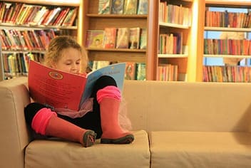 Little girl reading