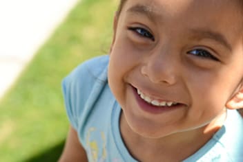 Young girl smiling