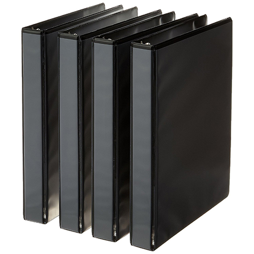 One-Inch 3-Ring Binder (4 Pack)