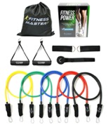 Resistance Bands with Door Anchor Attachment, Legs, Ankle Straps, and Carry Case